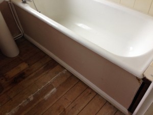 Asbestos cement bath panel