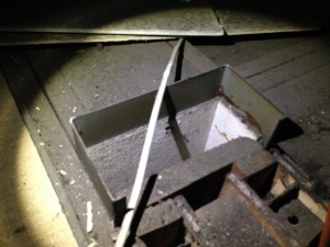 Asbestos insulation board (AIB) to columns, end-cappings