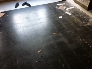 Asbestos floor tiles