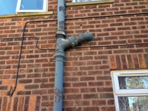 Asbestos cement rain goods, soil pipes.